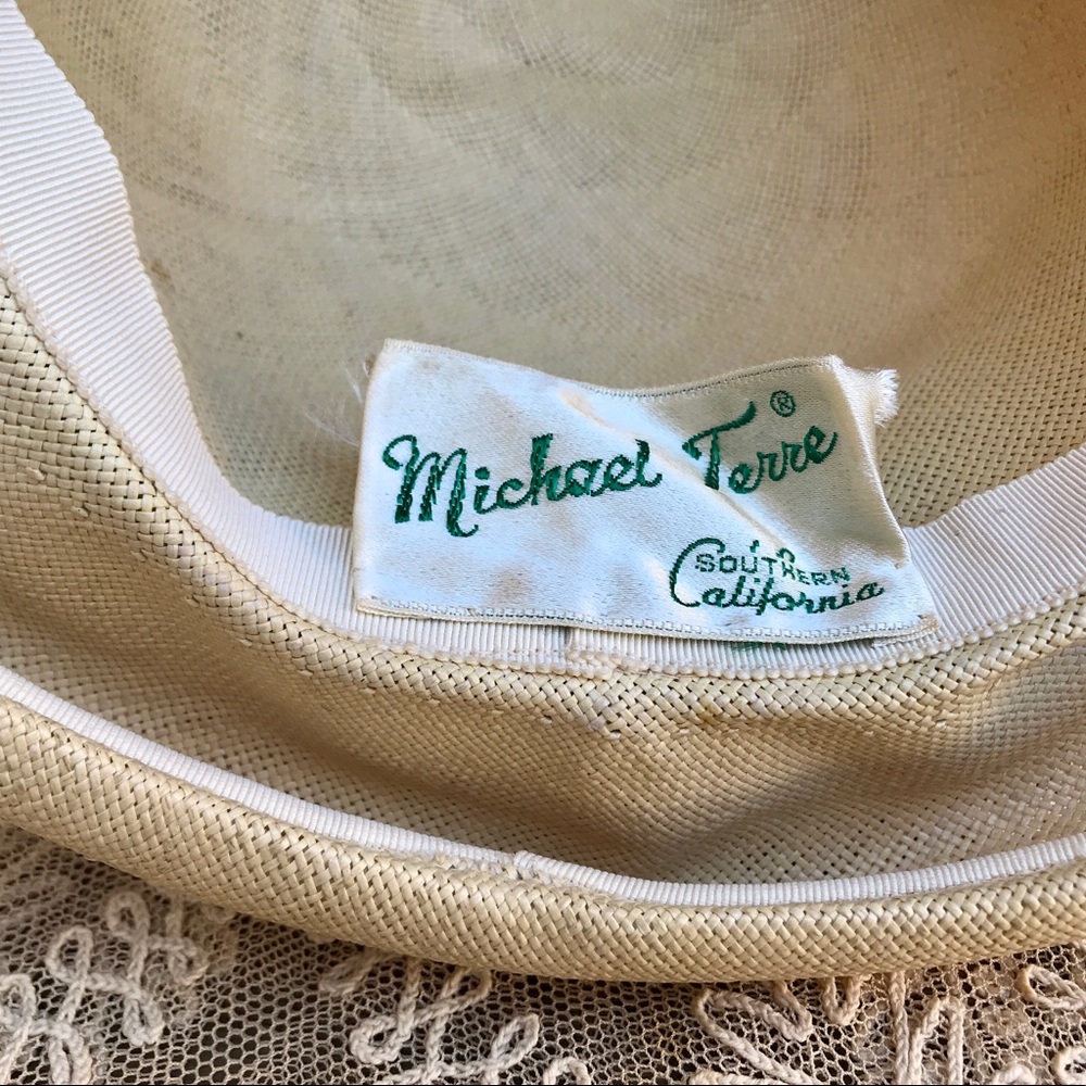 Vintage Straw Hat Michael Terre 1960s - Picture 11 of 11